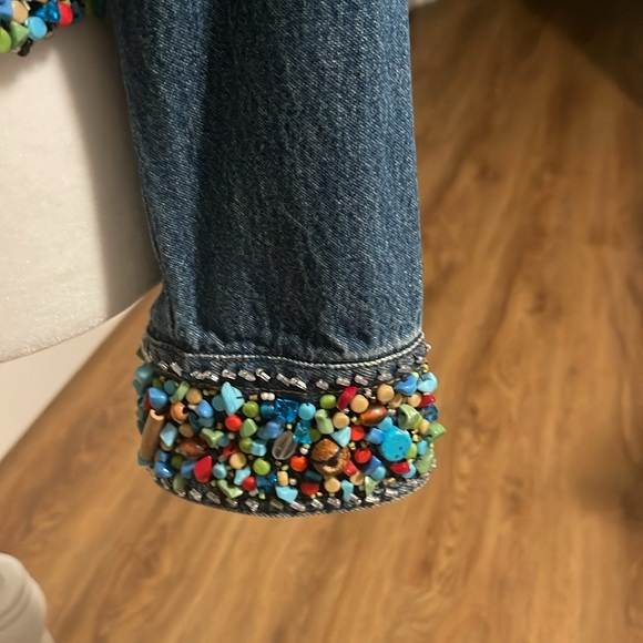 Vintage Signature Gordon & James Embroidered Jean jacket, size M, EUC - Picture 4 of 9